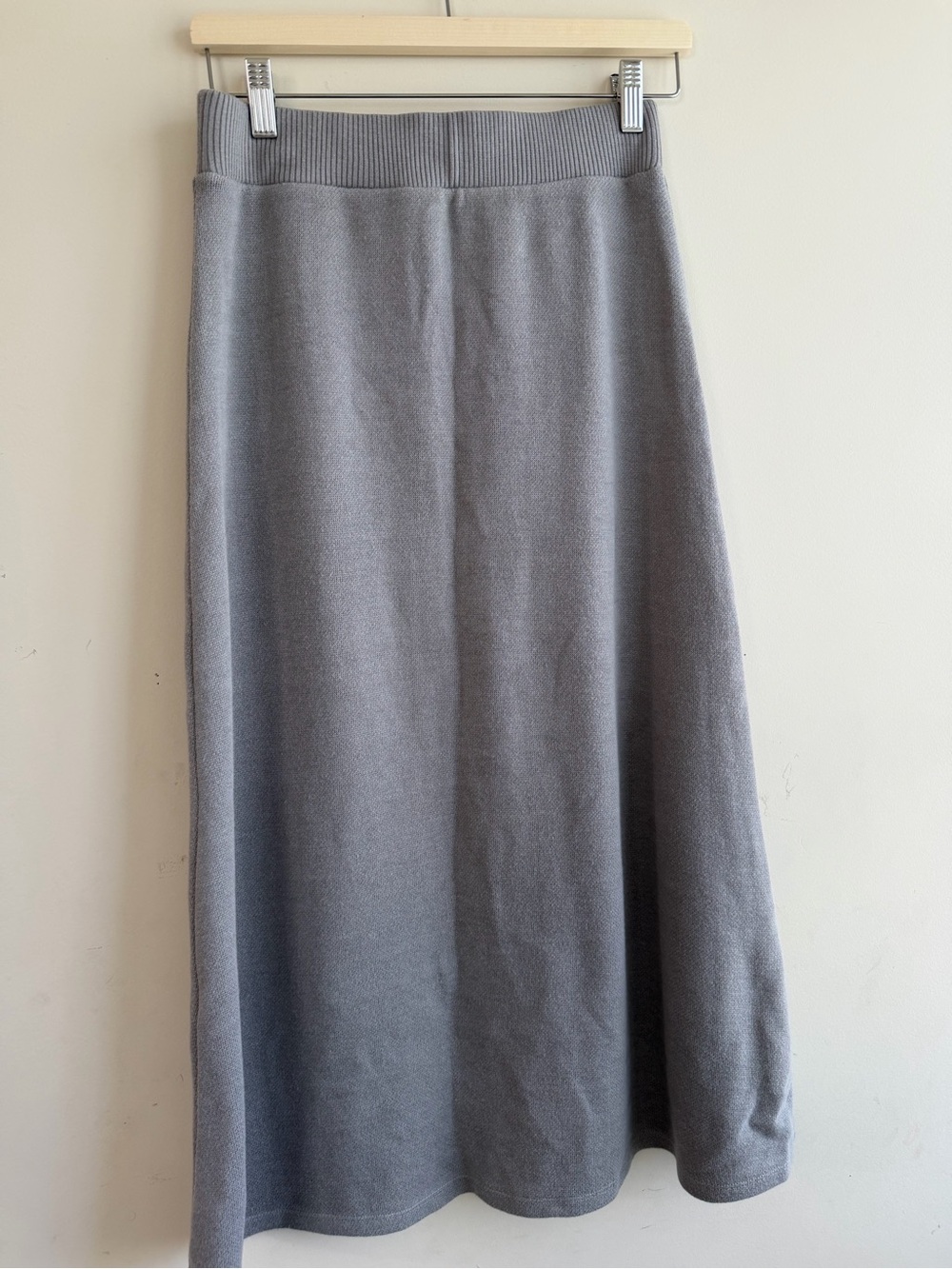 Zara Slate Gray Knit A-Line Skirt